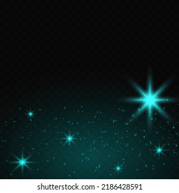 Creative concept Vector set of glow light effect stars bursts with sparkles isolated on black background. For illustration template art design, banner for Christmas celebrate, magic flash energy ray.