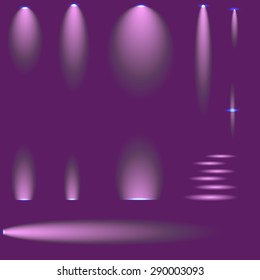 Creative concept Vector set of glow light effect stars bursts with sparkles isolated on black background. For illustration template art design, banner for Christmas celebrate, magic flash energy ray.