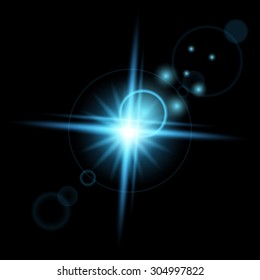 Creative concept Vector set of glow light effect stars bursts with sparkles isolated on black background. For illustration template art design, banner for Christmas celebrate, magic flash energy ray