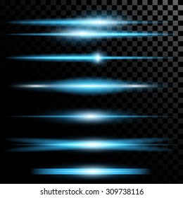 Creative concept Vector set of glow light effect stars bursts with sparkles isolated on black background. For illustration template art design, banner for Christmas celebrate, magic flash energy ray.