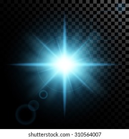 Creative concept Vector set of glow light effect stars bursts with sparkles isolated on black background. For illustration template art design, banner for Christmas celebrate, magic flash energy ray.