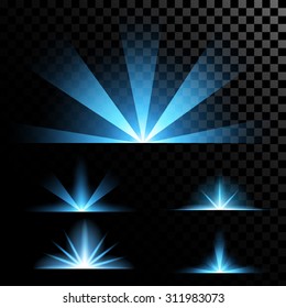Creative concept Vector set of glow light effect stars bursts with sparkles isolated on black background. For illustration template art design, banner for Christmas celebrate, magic flash energy ray.