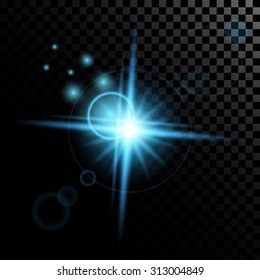 Creative concept Vector set of glow light effect stars bursts with sparkles isolated on black background. For illustration template art design, banner for Christmas celebrate, magic flash energy ray.