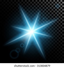 Creative concept Vector set of glow light effect stars bursts with sparkles isolated on black background. For illustration template art design, banner for Christmas celebrate, magic flash energy ray.