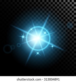 Creative concept Vector set of glow light effect stars bursts with sparkles isolated on black background. For illustration template art design, banner for Christmas celebrate, magic flash energy ray.