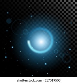 Creative concept Vector set of glow light effect stars bursts with sparkles isolated on black background. For illustration template art design, banner for Christmas celebrate, magic flash energy ray.
