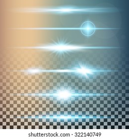 Creative concept Vector set of glow light effect stars bursts with sparkles isolated on black background. For illustration template art design, banner for Christmas celebrate, magic flash energy ray.