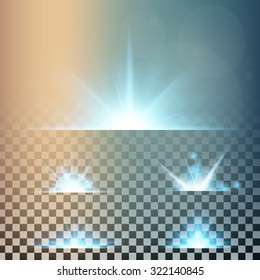 Creative concept Vector set of glow light effect stars bursts with sparkles isolated on black background. For illustration template art design, banner for Christmas celebrate, magic flash energy ray.