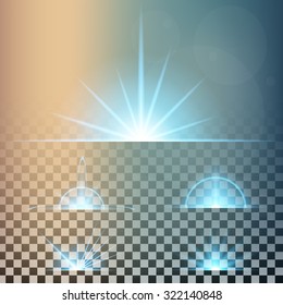 Creative concept Vector set of glow light effect stars bursts with sparkles isolated on black background. For illustration template art design, banner for Christmas celebrate, magic flash energy ray.
