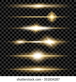 Creative Concept Vector Set Of Glow Light Effect Stars Bursts With Sparkles Isolated On Black Background. For Illustration Template Art Design, Banner For Christmas Celebrate, Magic Flash Energy Ray.