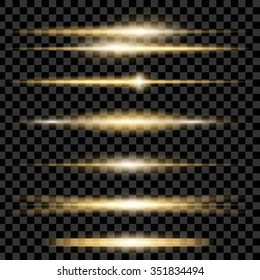 Conceito criativo Conjunto de vetores de estrelas de efeito de luz de brilho explode com brilhos isolados em fundo preto. Para design de arte de modelo de ilustração, banner para comemorar o Natal, raio de energia flash mágico.