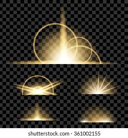 Creative concept Vector set of glow light effect stars bursts with sparkles isolated on black background. For illustration template art design, banner for Christmas celebrate, magic flash energy ray.