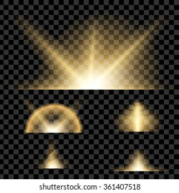 Creative concept Vector set of glow light effect stars bursts with sparkles . For illustration template art design, banner for Christmas celebrate, magic flash energy ray.