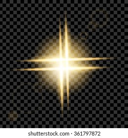 Creative concept Vector set of glow light effect stars bursts with sparkles isolated on black background. For illustration template art design, banner for Christmas celebrate, magic flash energy ray.