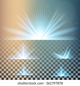 Creative concept Vector set of glow light effect stars bursts with sparkles isolated on black background. For illustration template art design, banner for Christmas celebrate, magic flash energy ray.