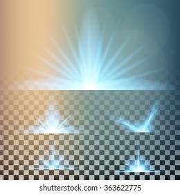 Creative concept Vector set of glow light effect stars bursts with sparkles isolated on black background. For illustration template art design, banner for Christmas celebrate, magic flash energy ray.