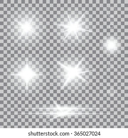 Creative concept Vector set of glow light effect stars bursts with sparkles isolated on black background. For illustration template art design, banner for Christmas celebrate, magic flash energy ray.