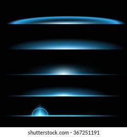 Creative concept Vector set of glow light effect stars bursts with sparkles isolated on black background. For illustration template art design, banner for Christmas celebrate, magic flash energy ray.