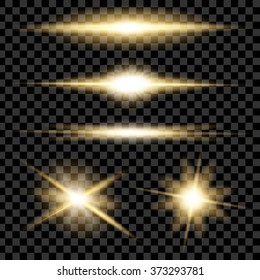 Creative concept Vector set of glow light effect stars bursts with sparkles isolated on black background. For illustration template art design, banner for Christmas celebrate, magic flash energy ray.