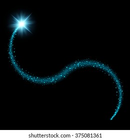 Creative concept Vector set of glow light effect stars bursts with sparkles isolated on black background. For illustration template art design, banner for Christmas celebrate, magic flash energy ray.