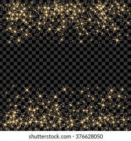 Creative concept Vector set of glow light effect stars bursts with sparkles isolated on black background. For illustration template art design, banner for Christmas celebrate, magic flash energy ray.