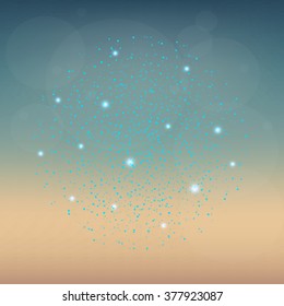 Creative concept Vector set of glow light effect stars bursts with sparkles isolated on black background. For illustration template art design, banner for Christmas celebrate, magic flash energy ray.