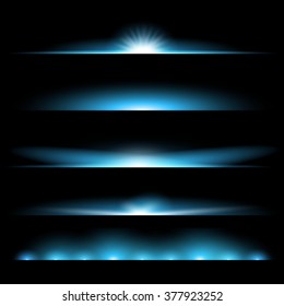 Creative concept Vector set of glow light effect stars bursts with sparkles isolated on black background. For illustration template art design, banner for Christmas celebrate, magic flash energy ray.