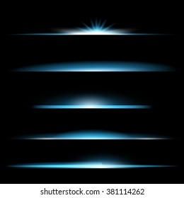 Creative concept Vector set of glow light effect stars bursts with sparkles isolated on black background. For illustration template art design, banner for Christmas celebrate, magic flash energy ray.