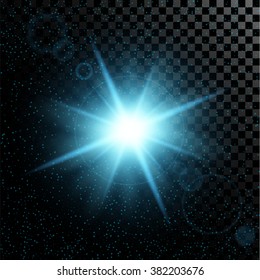 Creative concept Vector set of glow light effect stars bursts with sparkles isolated on black background. For illustration template art design, banner for Christmas celebrate, magic flash energy ray.