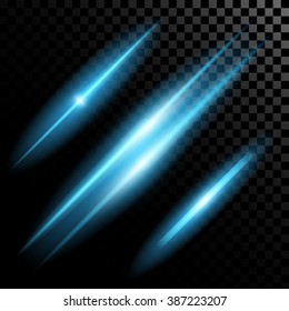 Creative concept Vector set of glow light effect stars bursts with sparkles isolated on black background. For illustration template art design, banner for Christmas celebrate, magic flash energy ray.