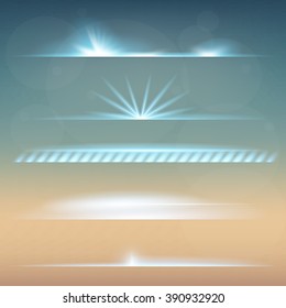 Creative concept Vector set of glow light effect stars bursts with sparkles isolated on black background. For illustration template art design, banner for Christmas celebrate, magic flash energy ray.
