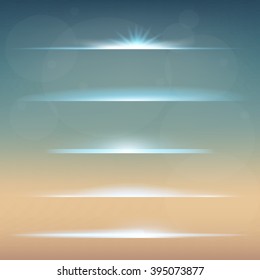 Creative concept Vector set of glow light effect stars bursts with sparkles isolated on black background. For illustration template art design, banner for Christmas celebrate, magic flash energy ray.