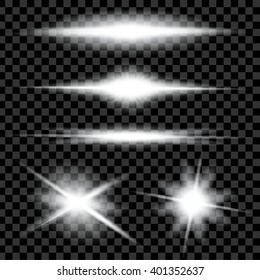 Creative concept Vector set of glow light effect stars bursts with sparkles isolated on black background. For illustration template art design, banner for Christmas celebrate, magic flash energy ray.
