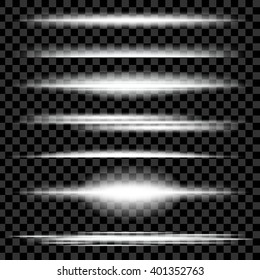 Creative concept Vector set of glow light effect stars bursts with sparkles isolated on black background. For illustration template art design, banner for Christmas celebrate, magic flash energy ray.