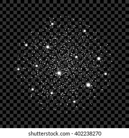 Creative concept Vector set of glow light effect stars bursts with sparkles isolated on black background. For illustration template art design, banner for Christmas celebrate, magic flash energy ray.