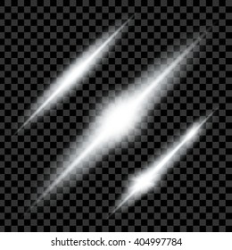 Creative concept Vector set of glow light effect stars bursts with sparkles isolated on black background. For illustration template art design, banner for Christmas celebrate, magic flash energy ray.