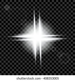 Creative concept Vector set of glow light effect stars bursts with sparkles isolated on black background. For illustration template art design, banner for Christmas celebrate, magic flash energy ray.
