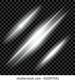 Creative concept Vector set of glow light effect stars bursts with sparkles isolated on black background. For illustration template art design, banner for Christmas celebrate, magic flash energy ray.
