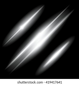 Creative concept Vector set of glow light effect stars bursts with sparkles isolated on black background. For illustration template art design, banner for Christmas celebrate, magic flash energy ray.