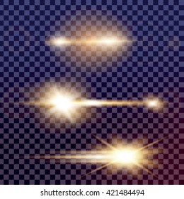 Creative concept Vector set of glow light effect stars bursts with sparkles isolated on black background. For illustration template art design, banner for Christmas celebrate, magic flash energy ray.