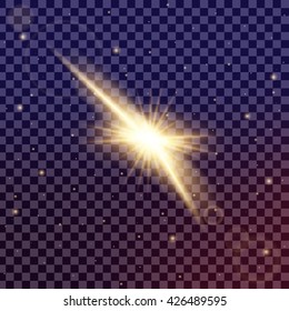 Creative concept Vector set of glow light effect stars bursts with sparkles isolated on black background. For illustration template art design, banner for Christmas celebrate, magic flash energy ray.