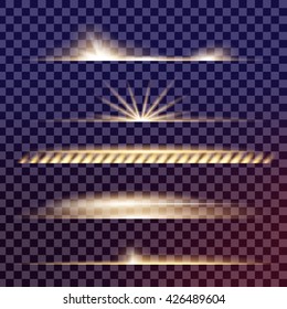Creative concept Vector set of glow light effect stars bursts with sparkles isolated on black background. For illustration template art design, banner for Christmas celebrate, magic flash energy ray.