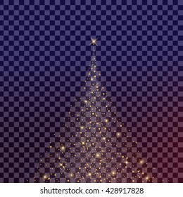 Creative concept Vector set of glow light effect stars bursts with sparkles isolated on black background. For illustration template art design, banner for Christmas celebrate, magic flash energy ray.