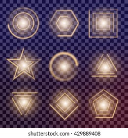 Creative concept Vector set of glow light effect stars bursts with sparkles isolated on black background. For illustration template art design, banner for Christmas celebrate, magic flash energy ray.
