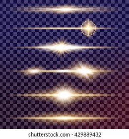 Creative concept Vector set of glow light effect stars bursts with sparkles isolated on black background. For illustration template art design, banner for Christmas celebrate, magic flash energy ray.