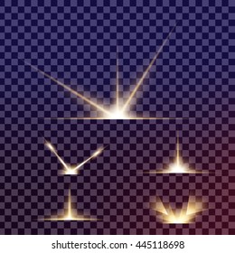 Creative concept Vector set of glow light effect stars bursts with sparkles isolated on black background. For illustration template art design, banner for Christmas celebrate, magic flash energy ray.