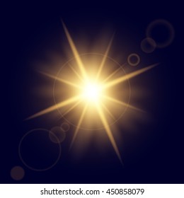 Creative concept Vector set of glow light effect stars bursts with sparkles isolated on black background. For illustration template art design, banner for Christmas celebrate, magic flash energy ray.