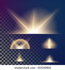 Creative concept Vector set of glow light effect stars bursts with sparkles isolated on black background. For illustration template art design, banner for Christmas celebrate, magic flash energy ray.