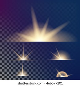 Creative concept Vector set of glow light effect stars bursts with sparkles isolated on black background. For illustration template art design, banner for Christmas celebrate, magic flash energy ray.