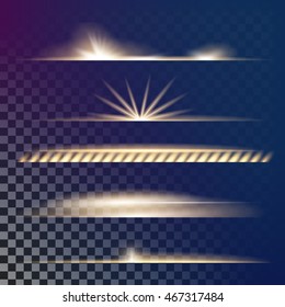 Creative concept Vector set of glow light effect stars bursts with sparkles isolated on black background. For illustration template art design, banner for Christmas celebrate, magic flash energy ray.